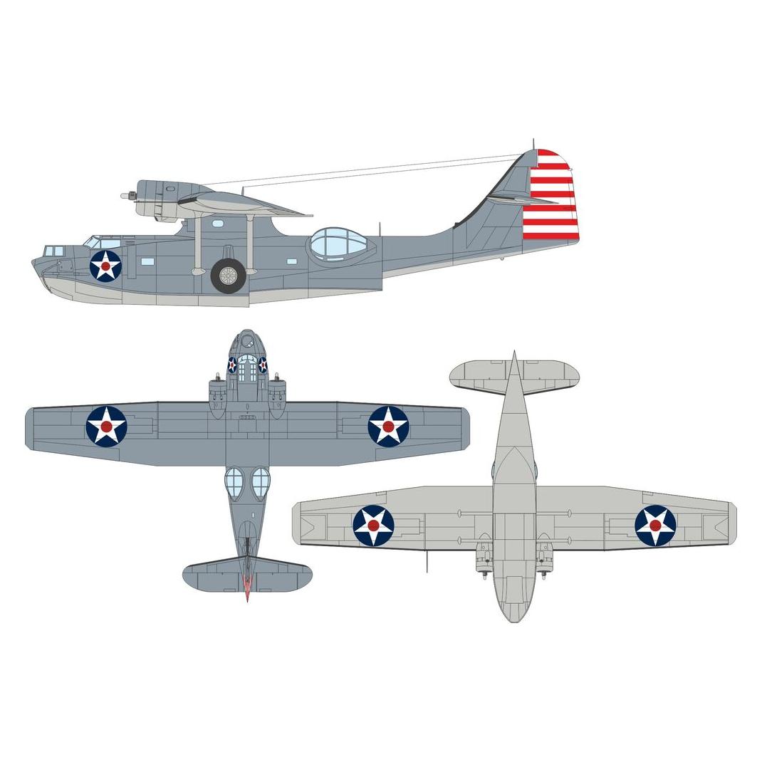 Eduard PBY-5A US national insignia (stars w/ red center) for / Revell (EX1184)