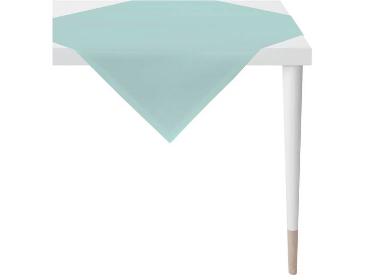 Mitteldecke APELT 3900 Uni / OUTDOOR, Sommerdeko, Sommer , blau (hellblau), B:85cm L:85cm, Polyacryl, Tischdecken, Mitteldecke, mit Fleckschutz