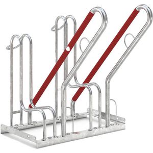 WSM Fahrradständer 4502, Bodenmontage / freistehend, Einstellparker, Breite 70cm, für 2 Fahrräder