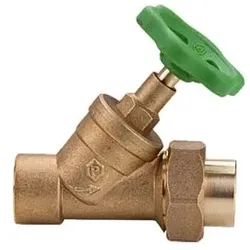 Schrägsitzventil mit steigende Spindel ohne Entleerung 18 mm