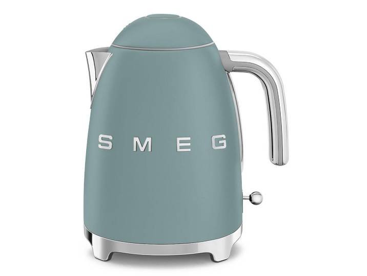Smeg Wasserkocher, Grün, Metall, 1.7 l, 26.6x24.8x17.1 cm, kabellos, automatische Abschaltung, manuelle Abschaltung, Überhitzungsschutz, 360°-Sockel, Anti-Rutsch-Füsse, ergonomischer Griff, abgedecktes Heizelement, weit aufklappbarer Deckel, herausnehmbarer Filter, Signalton, Kochgeschirr, Küchengeräte, Wasserkocher
