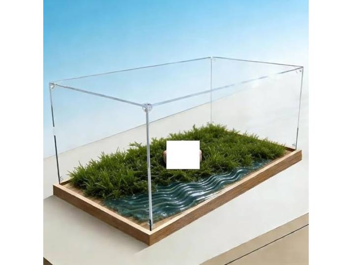 WEKONUMEX Acryl-Vitrinenbox, Acryl-Vitrine mit Holzsockel, stapelbar, for Sammlerstücke, Verschiedene Größen(70x30x30cm/28x12x12in)