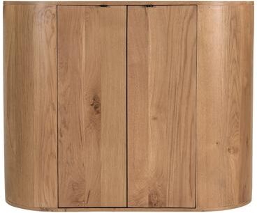 NADAAL STUDIOS Yasmin Cabinet, Solid Oak with Soft-Close Drawer Glides and Pull-Tab Hardware, Scandinavian Design, Natural Finish