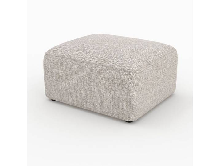 Pouf rectangulaire pour canapé modulable en tissu beige - Hestia - Maison Pavane