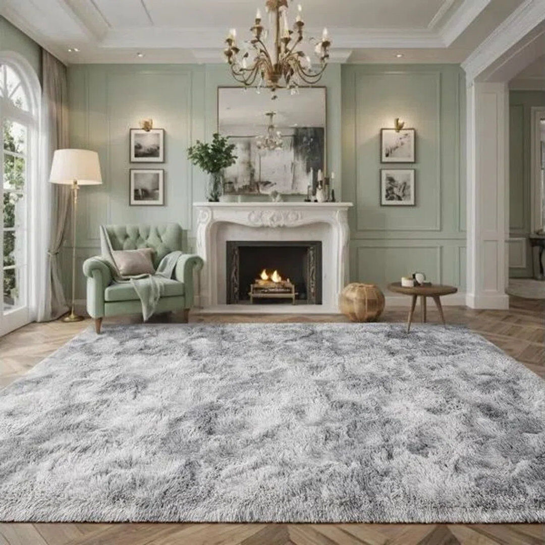 Fairmont Park Caleta Machine Tufted Polyester Rug Tie-dyed grey Rectangle 183 x 275 cm