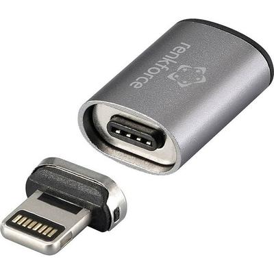 Renkforce USB-C®, iPad/iPhone/iPod Adapter [1x USB-C® Buchse - 1x Apple Lightning-Stecker] magnetischer Stecker