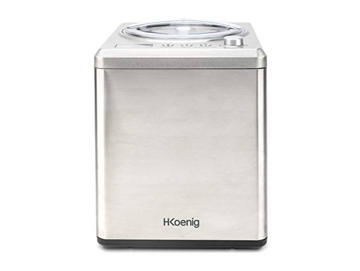 H.Koenig professionelle Eismaschine HF340 - Elektrisch - 2 L - 180 W - Kühlfunktion - Schnelle Zubereitung - Eis, Frozen Joghurt und Sorbet