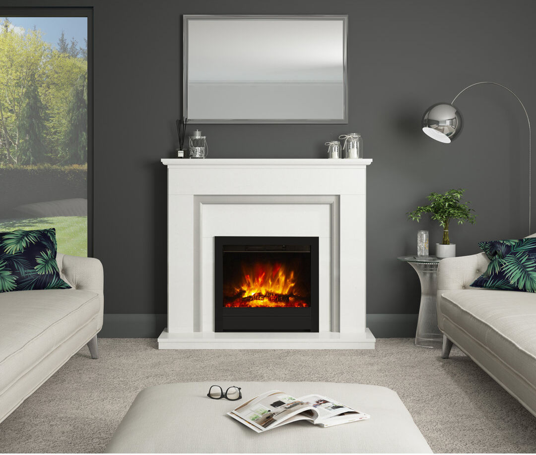 Flare Beam 22" Inset Electric Fire Black