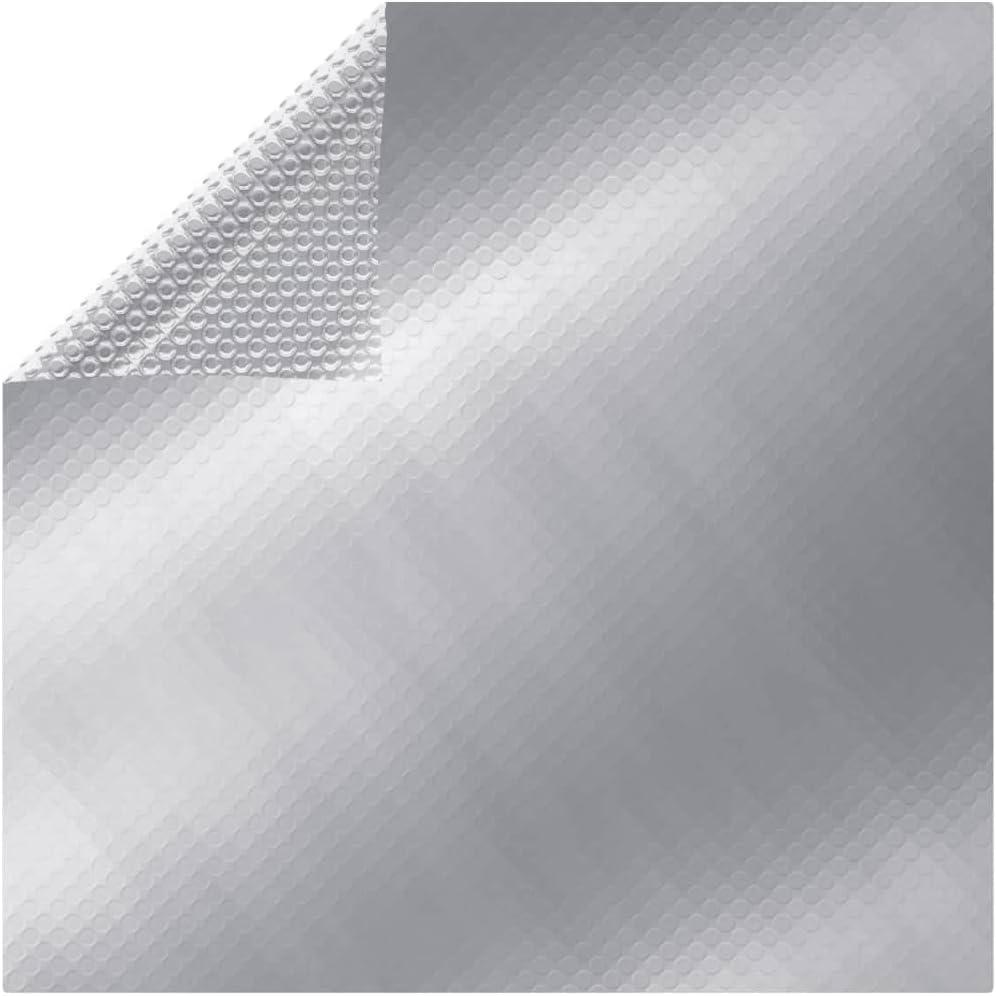 Rechteckige Poolabdeckung 500 x 300 cm aus PE in Silber