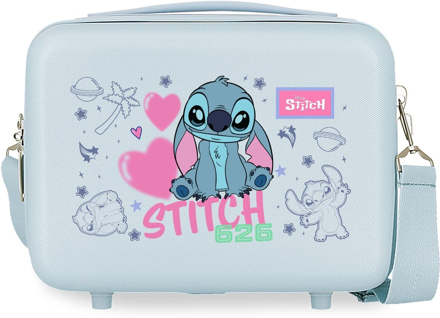 Disney Neceser abs stitch hearts adaptable con capacidad de 9,1l. Azul