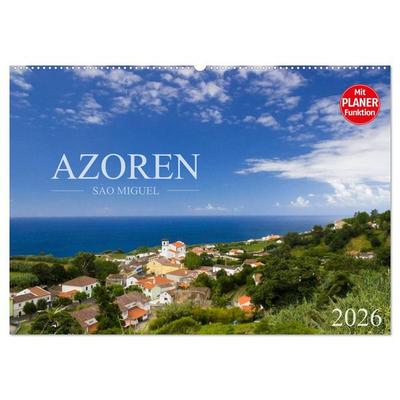 Azoren - São Miguel (Wandkalender 2026 DIN A2 quer), CALVENDO Monatskalender