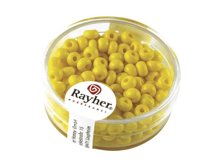 Rayher Indianer-Perlen Gelb 4.5 mm 17 g