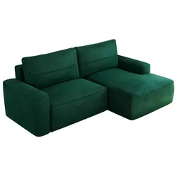 ECKSOFA BELLUNO L Dunkelgrün Velvet - Rechts