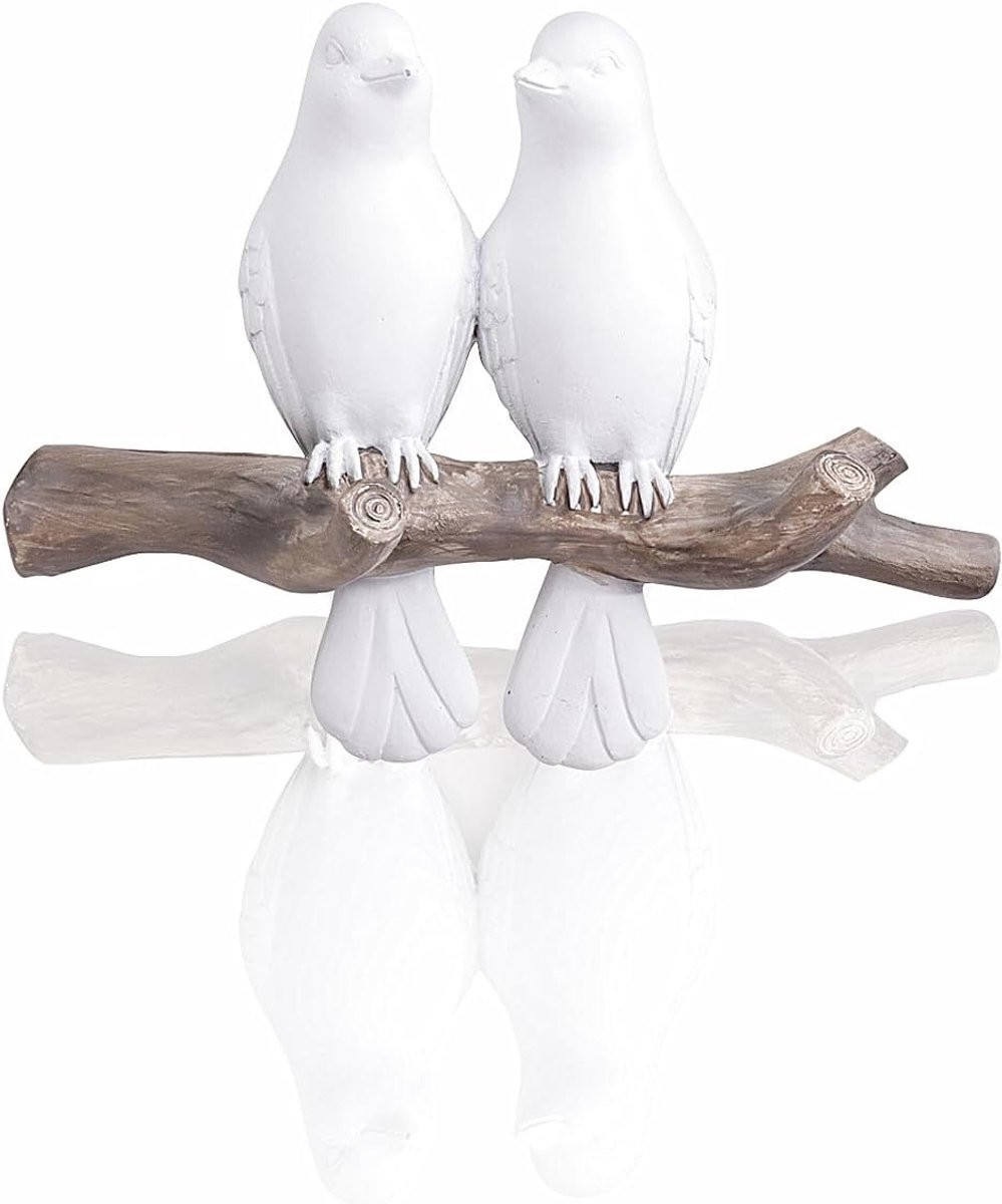 Creatieve wandmontage vogelhaken voor kleding en accessoires, wit, set van 2 stuks
