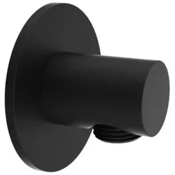 Herzbach Deep Black Brauseanschlussbogen 23.995100.1.12 mit Rosette d= 70mm, schwarz matt