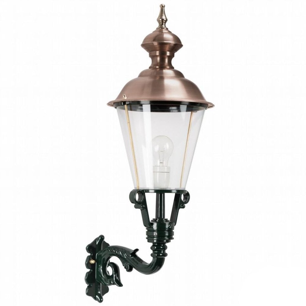 KS Verlichting Wandlamp Monnickendam in vintage stijl, grijs en brons met koperen details
