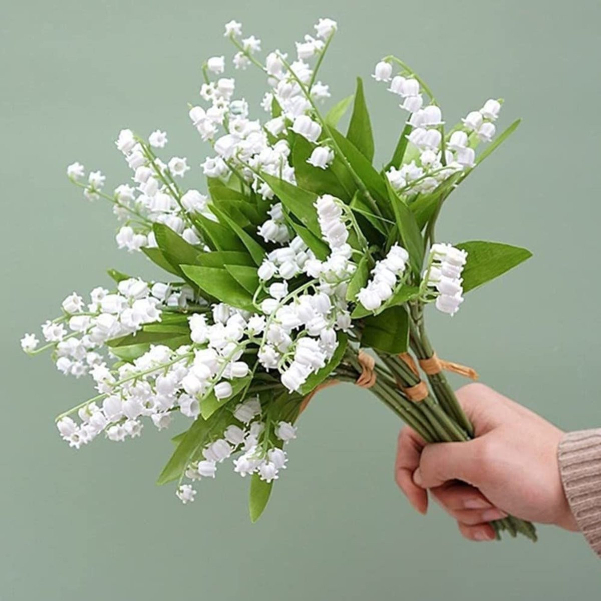 Merkloze set van 12 kunstbloemen Lelietje-van-dalen voor bruiloft en decoratie