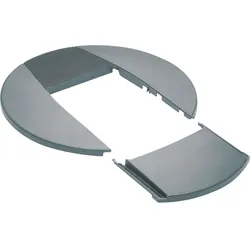 Hager DAC80LAN Rosette für Deckenanschlusssäule halogenfrei zu DA200 lackiert Aluminium natur