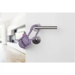 LOOFS-Design Tür Klemmschutz Türstopper Türkordel Doorstop klein FLIEDER
