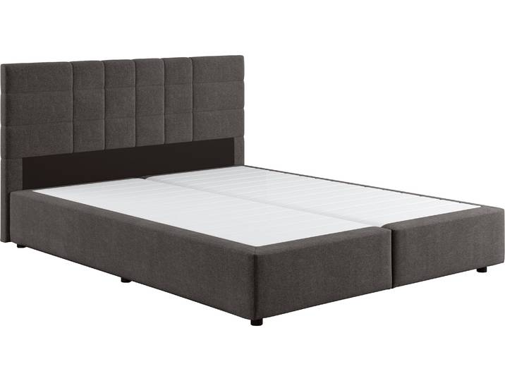 Boxbett, Grau, 146x206 cm, 100% Polyester, Komplettbett, Modern, Cotta