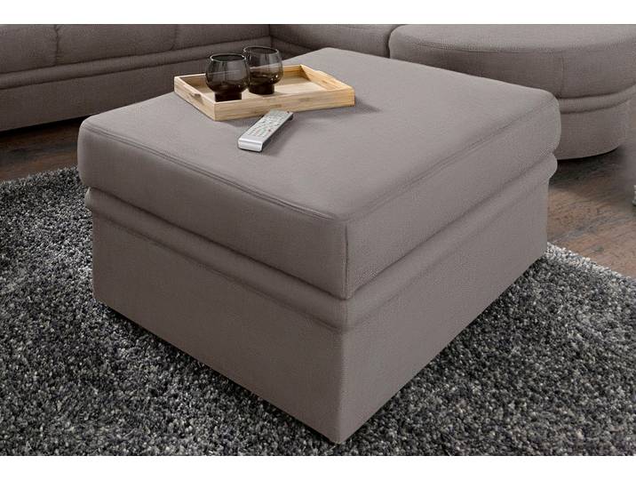 Hocker, Naturleder, Grau, 100×65 cm, Mit Stauraum, Modern, SIT & MORE