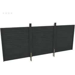 Skan Holz Rückwand für Doppelcarports - Profilschalung schiefergrau