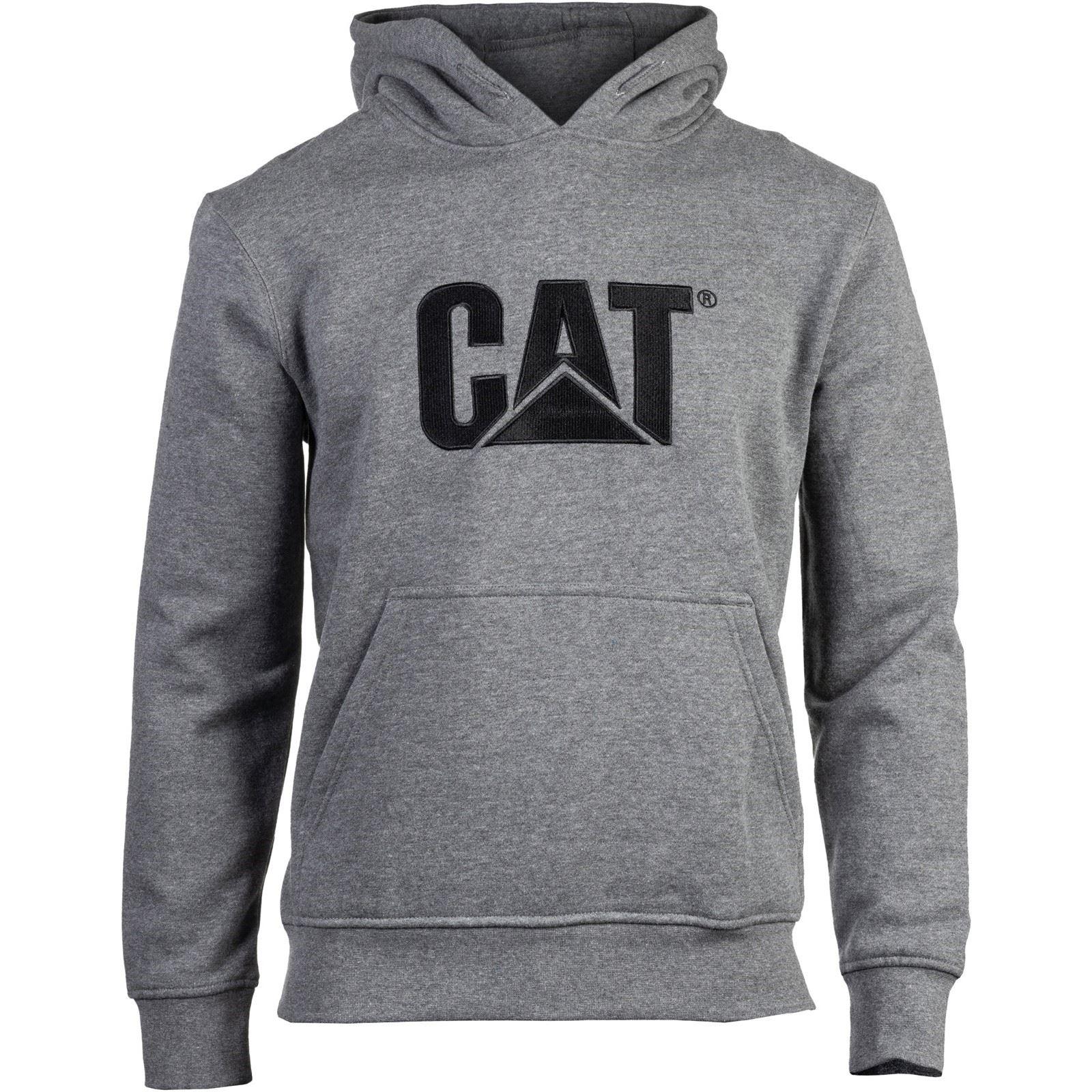 Caterpillar Marken Baumwolle Herren Grauer Kapuzenpullover
