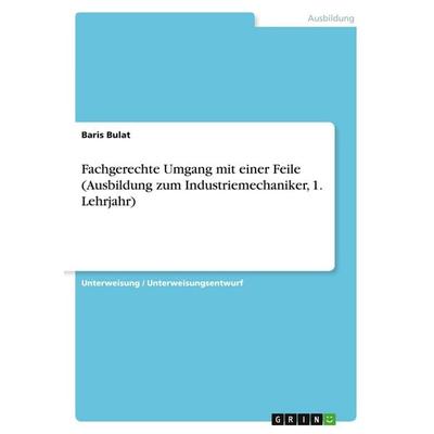 Fachgerechte Umgang mit einer Feile (Ausbildung zum Industriemechaniker, 1. Lehrjahr), Taschenbuch von Baris Bulat, GRIN, 978-3-346-44460-8