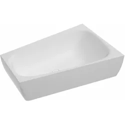 Hoesch iSensi Trapez Badewanne 1500x1000 Monolith weiß mit Überlaufbefüllung, freistehend, inkl. Untergestell und Anschlussschlauch