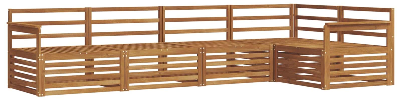 Outdoor-Sofagarnitur 5 pcs Natur
