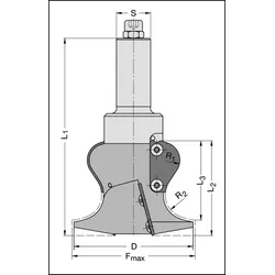 JSO RAPIDO-Tragkörper 100/97 x 75mm, profiliert, ohne Messer - 22565-0-10005-R