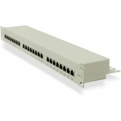 Red4Power CAT.6 Patchpanel R4-N118G, 24-fach, 19", grau, Server Zubehör, Grau