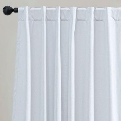 Threadmade Home Llc Ladora Curtain Panel, 52 x 84, White
