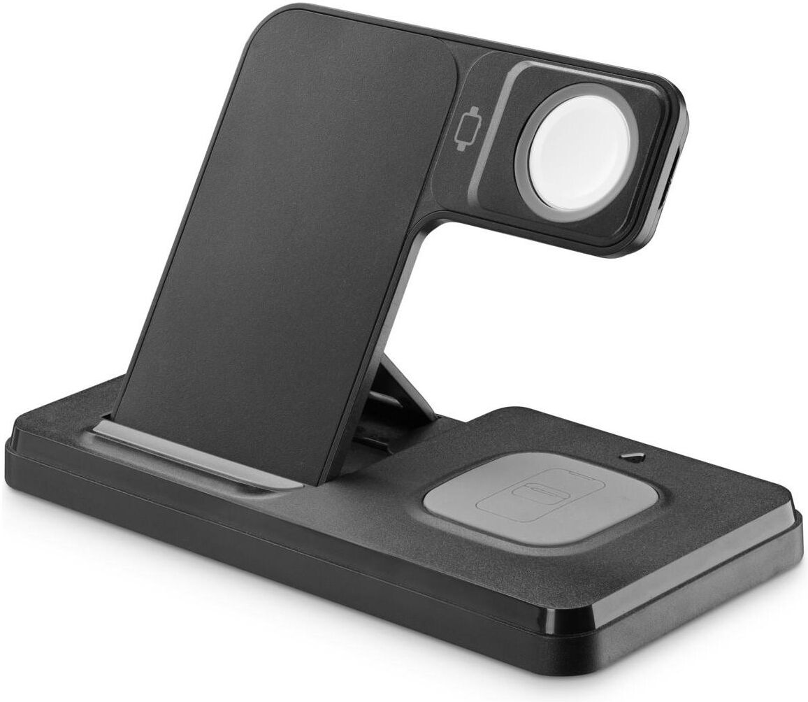 Caricabatterie Cellular Line WIRESTAND3IN1FBK TRIPLE Black