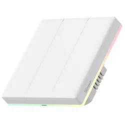 Sonoff TX-T5-T3C Smart Touch Switch, 3-Kanal Wand-Schaltaktor, mit RGB LED, WiFi, weiß