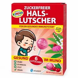 MIRADENT Halslutscher Kirsche zuckerfrei 6 St