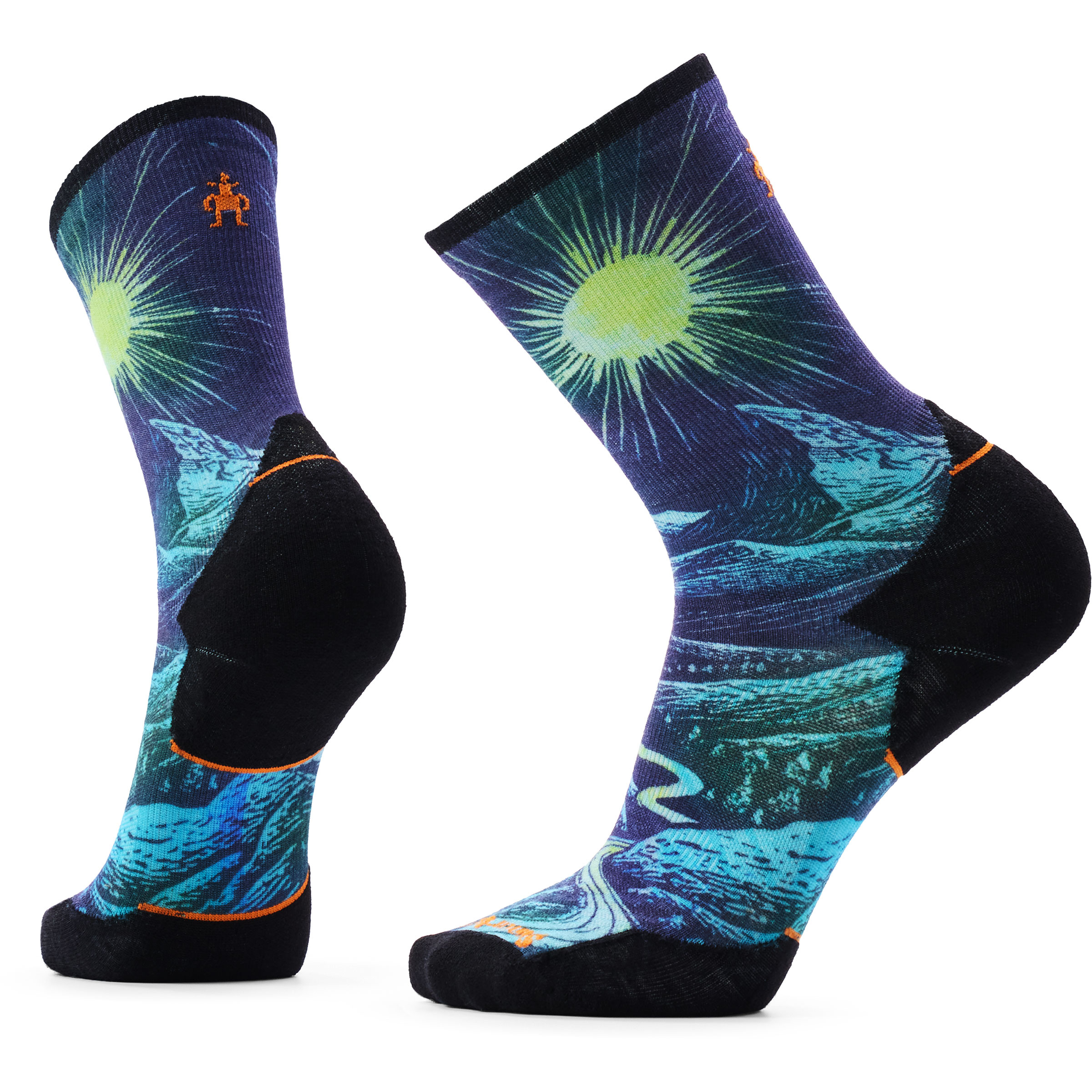 Smartwool Trail Run Targeted Cushion Treeline Herren Laufsocken blau Größe 42 Trailrunning Widerstandsfähig Merinowolle