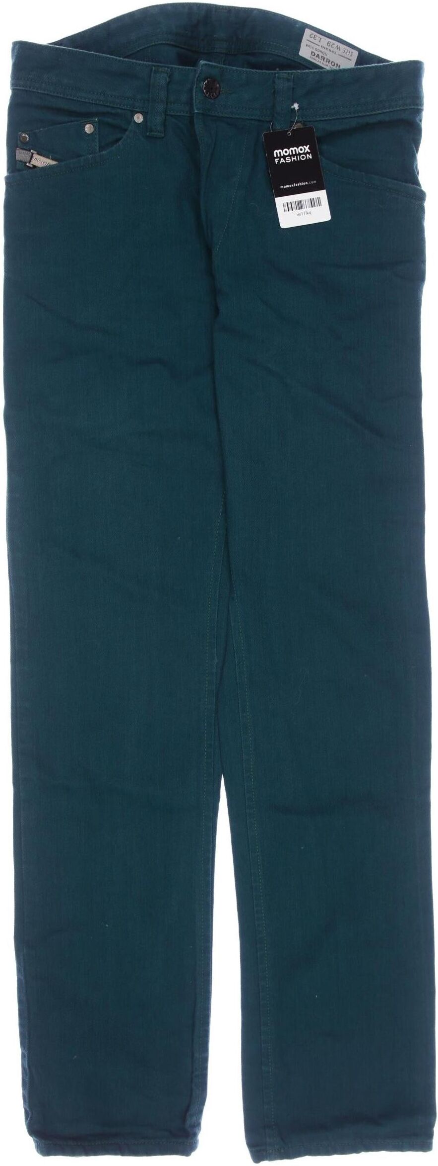 Diesel Herren Jeans, Türkis, Gr. W29, Kunstleder / Baumwolle - Second Hand