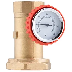 Barberi Monoblock mit Pumpenanschluss (Kugelhahn + Thermometer) - Thermometer 0–120 °C - DN 32 G 2'' ÜWM-G 1 1/4'' IG