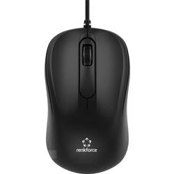 Renkforce RF-WEM-120 USB Wired mouse Maus USB Optisch Schwarz 3 Tasten 1200 dpi RF-7552898