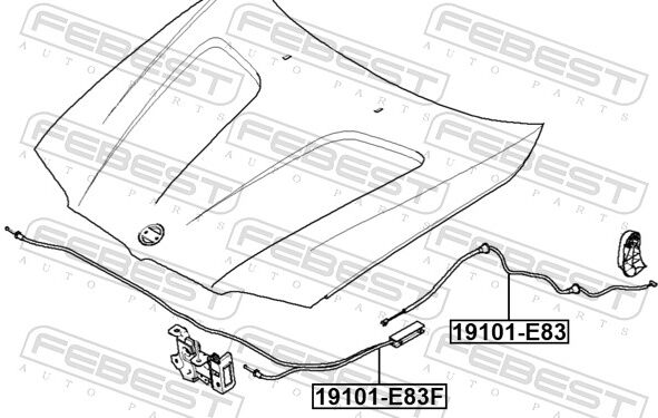 Febest Motorhaubenzug 19101-E83 Für Bmw