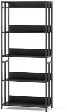 "Set of 1/2 5-Tier Bookshelf 62"" Tall Bookcase w/ Adjustable Shelves"