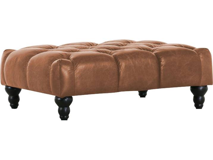 Hocker GUTMANN FACTORY Amazonas, mit Anilinleder-Bezug, Breite 230 cm , braun (cognac), B:98cm H:35cm T:75cm, Hocker, Sitzhocker, Sitzpolsterung: formstabiler Polyätherschaum