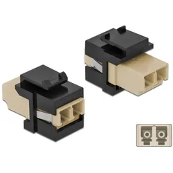 DELOCK Keystone Modul LC Duplex Buchse zu LC Duplex Buchse