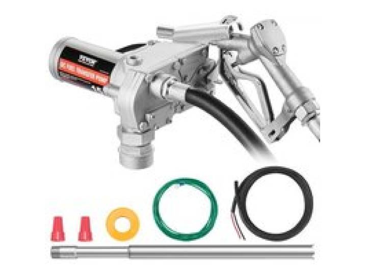 VEVOR Pompe Transfert Carburant Électrique Engrenages 12 V CC 15 GPM 56 L/min 1/5 CV Buse de Carburant Arrêt Automatique, Long Tuyau de Sortie 4 m, pour Mélange d'Essence, Diesel, Kérosène, Éthanol