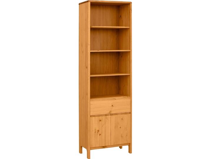 Hochschrank GOODPRODUCT Jorrick , beige (natur), B:60cm H:193cm T:34,2cm, Massivholz, Schränke, Hochschrank, Breite 60 cm, Massivholz Kiefer mit Bio Öl/Wachs behandelt