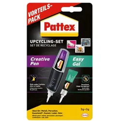 Pattex Sekundenkleber Upcycling-Set »Creative Pen« inkl. »Power Easy Gel«, 2x 3 g silber