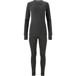 Whistler Cerro Merinowolle Baselayer langarm Skiunterwäsche-Set Damen 1001 - black 42