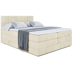BOXSPRINGBETT EDITA KING - 120x200 - H3/H4 - Beige