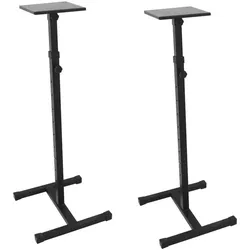 Omnitronic MO-1 Monitorständer 2x (Ständer, Höhenverstellbar), Lautsprecher Ständer + Wandmontage